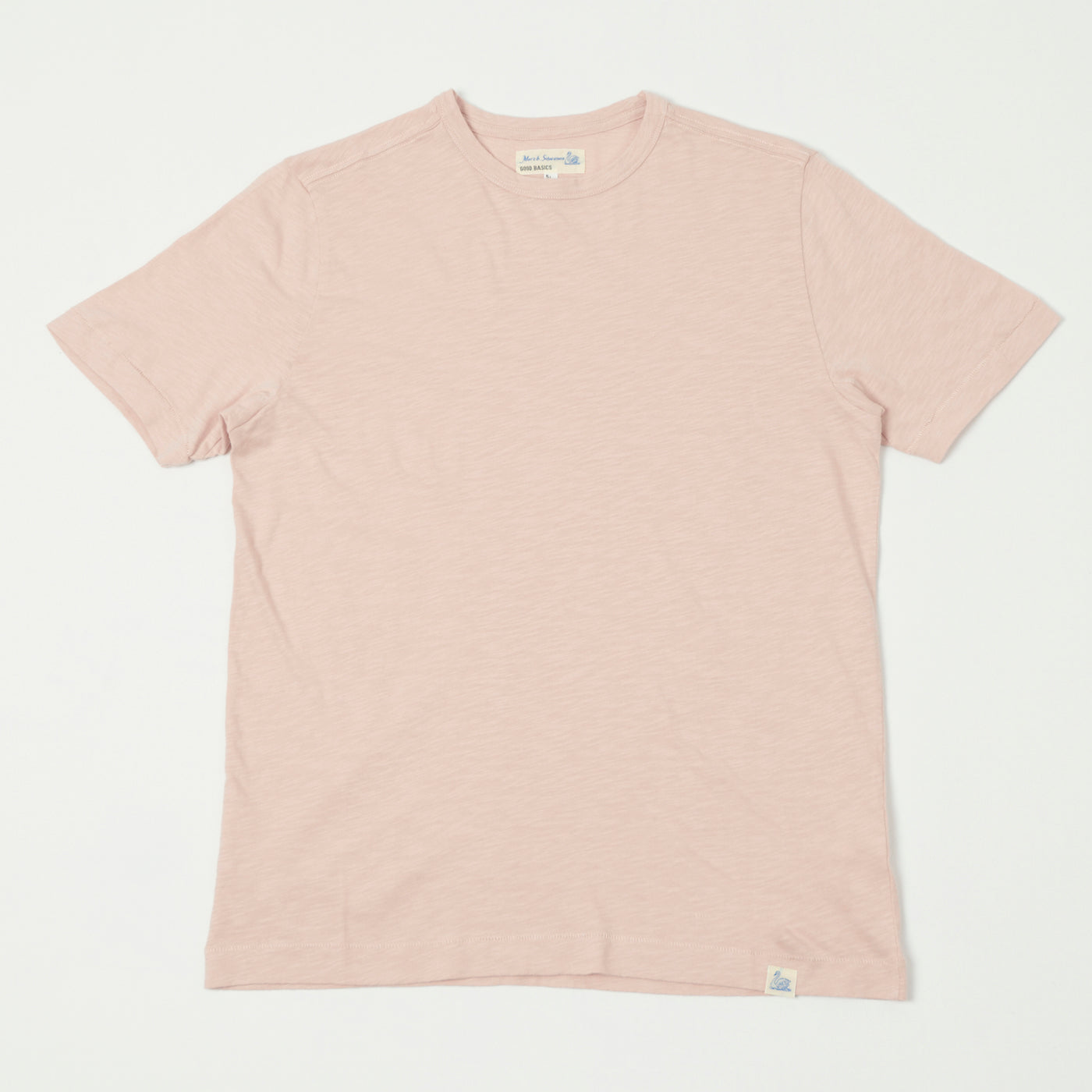 Merz b. Schwanen 'Good Basics' SCT04 Pima Slub Cotton Tee - Dusted Pink