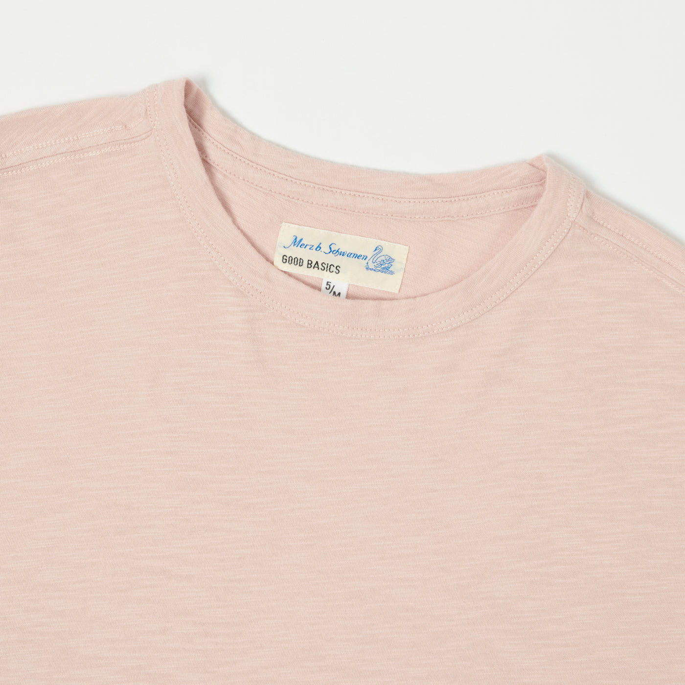 Merz b. Schwanen 'Good Basics' SCT04 Pima Slub Cotton Tee - Dusted Pink