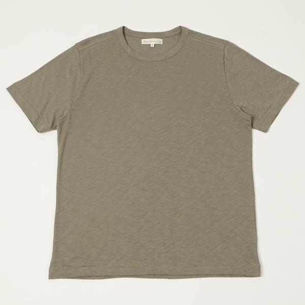 Merz b. Schwanen SCT04X Pima Slub Cotton Tee - Vintage Army