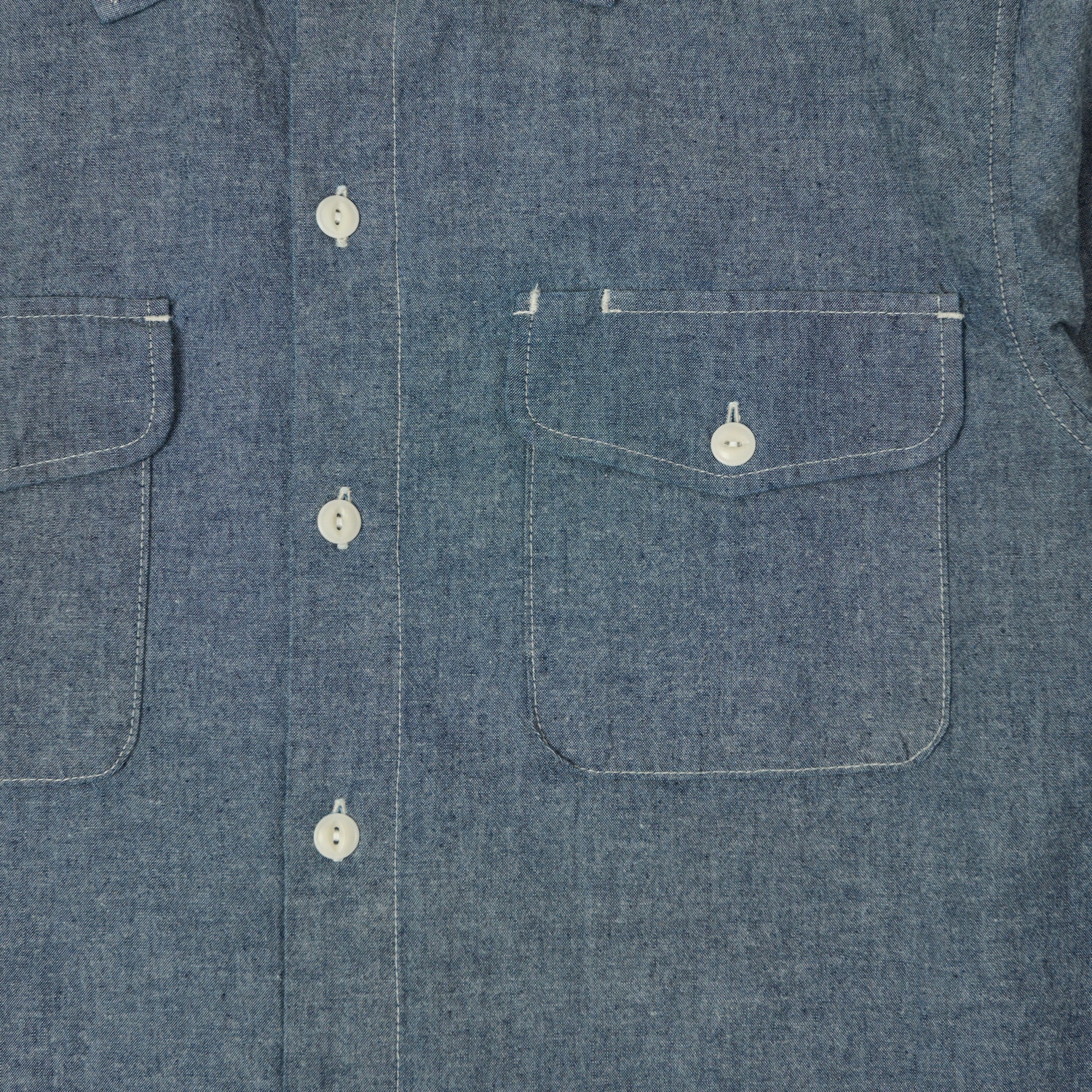 Merz b. Schwanen 'Good Basics' Classic Chambray Shirt - Denim Blue