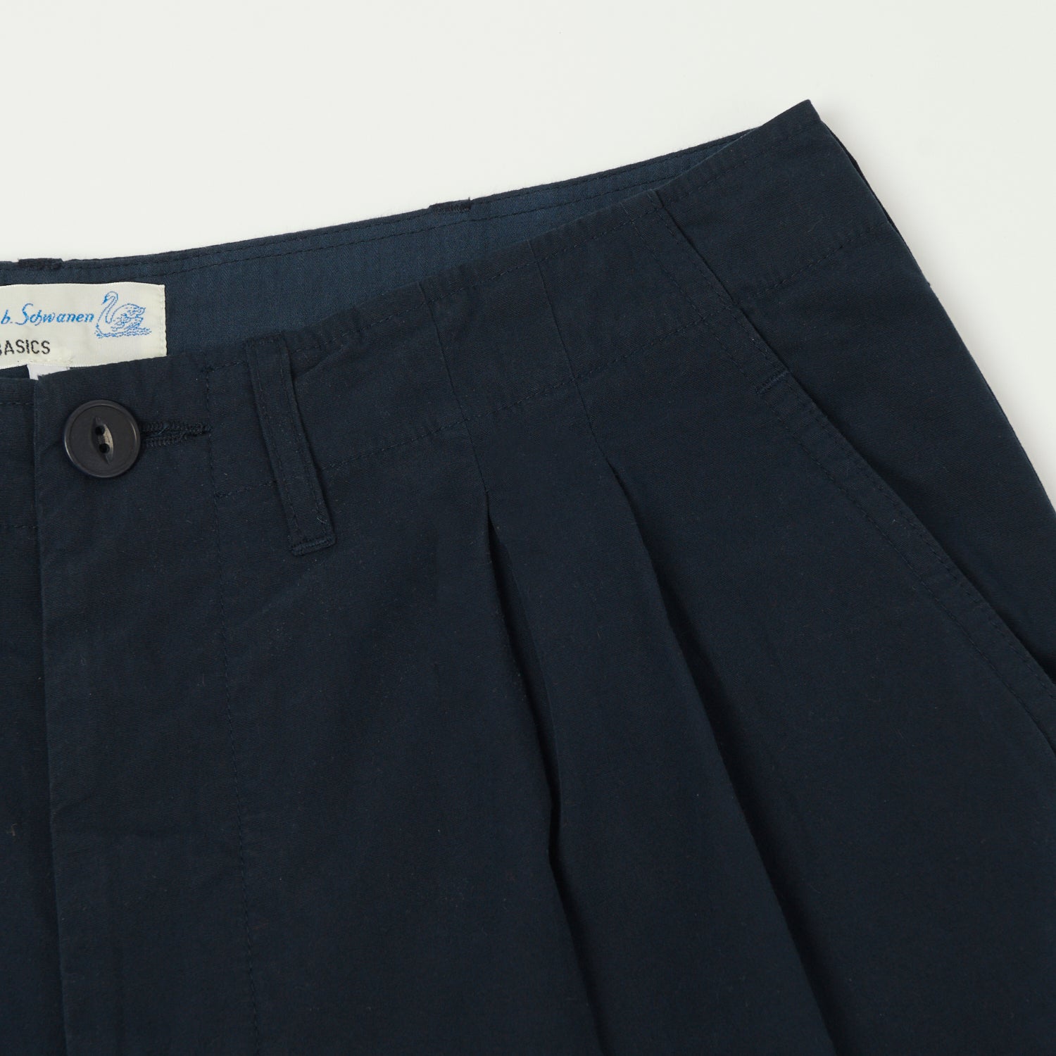Merz b. Schwanen 'Good Basics' 5.1oz Poplin Shorts - Dark Navy