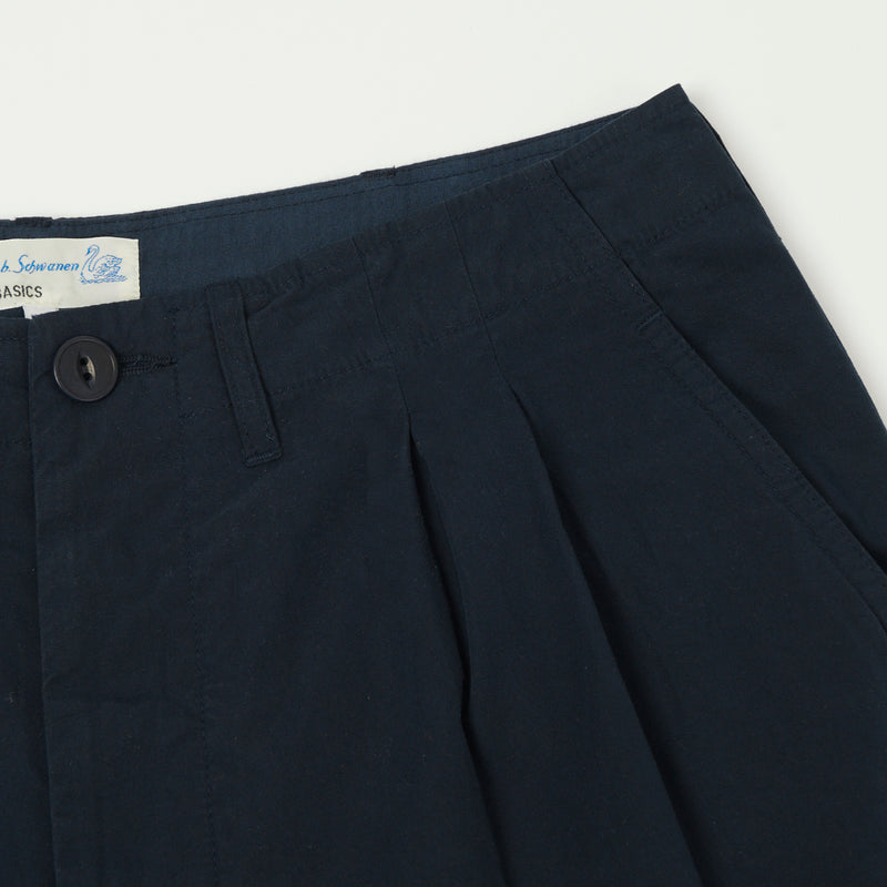 Merz b. Schwanen SHORTS01 5.1oz Poplin Shorts - Dark Navy