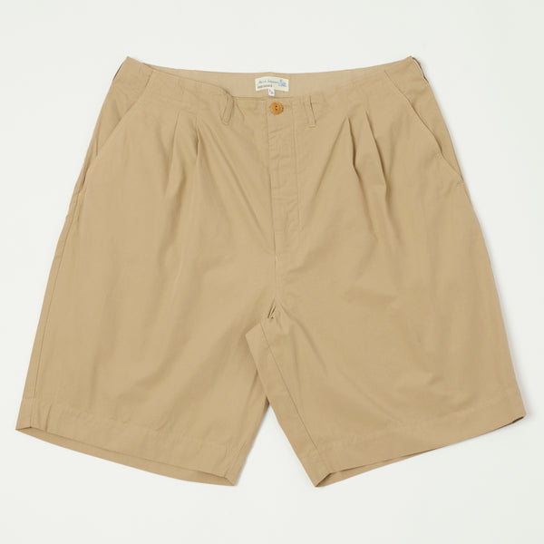 Merz b. Schwanen SHORTS01 5.1oz Poplin Shorts - Khaki