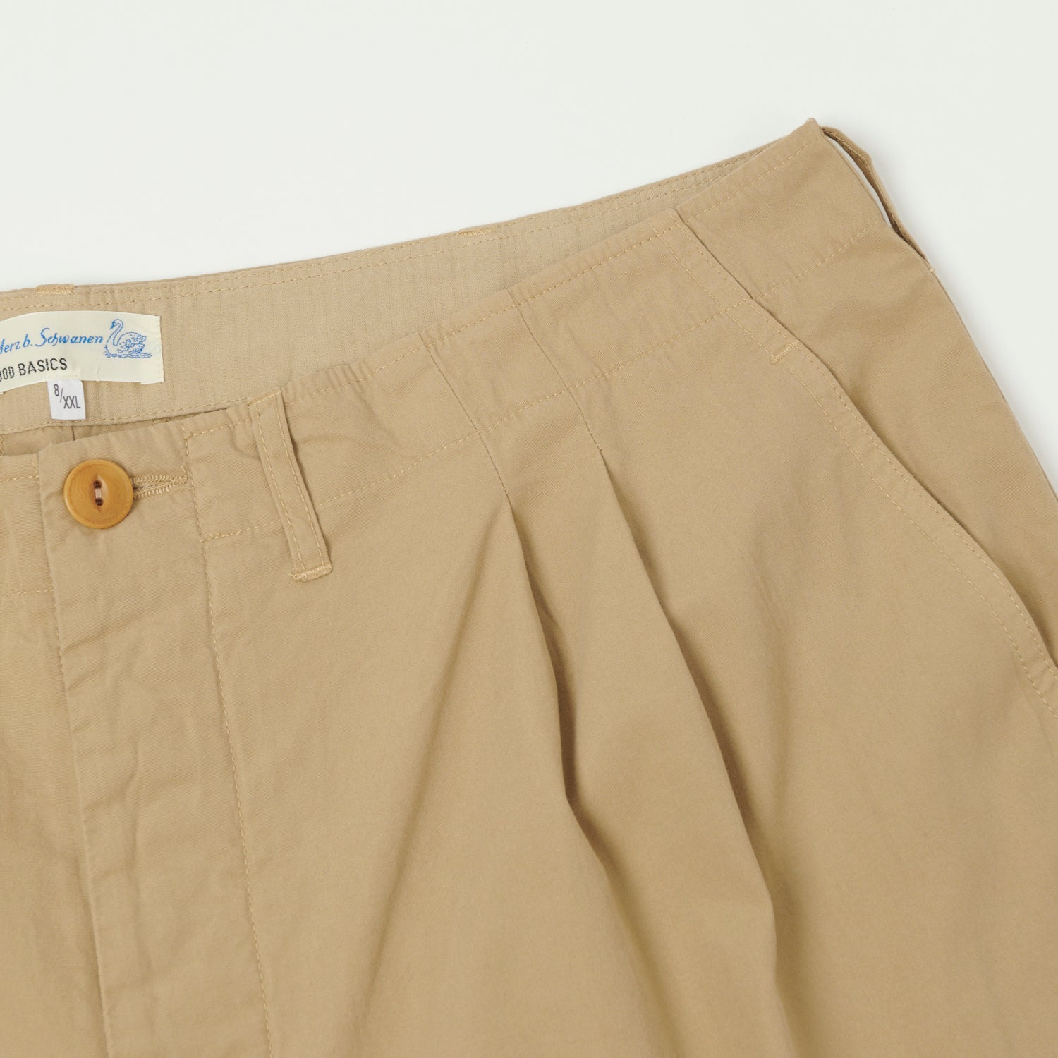 Merz b. Schwanen 'Good Basics' 5.1oz Poplin Shorts - Khaki