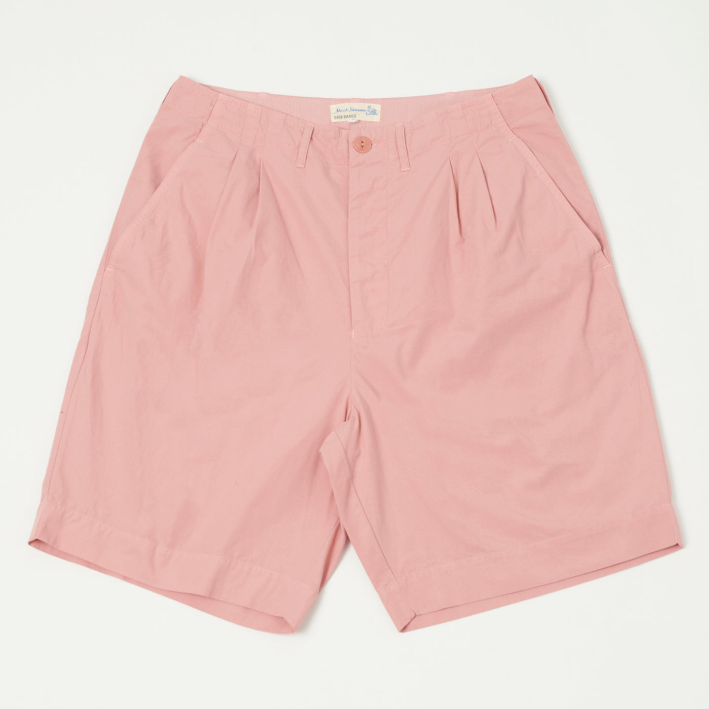 Merz b. Schwanen 'Good Basics' 5.1oz Poplin Shorts - Peach