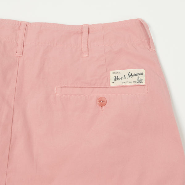 Merz b. Schwanen SHORTS01 5.1oz Poplin Shorts - Peach