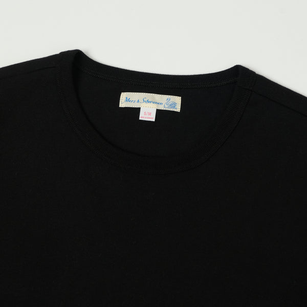 Merz b. Schwanen 2M15C Classic Jersey Tee - Deep Black