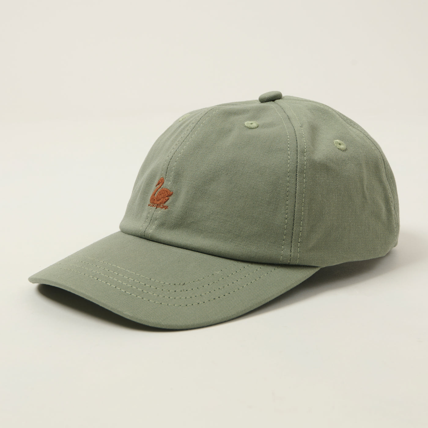 Merz b. Schwanen 'Good Basics' Swan Logo Cap - Light Army