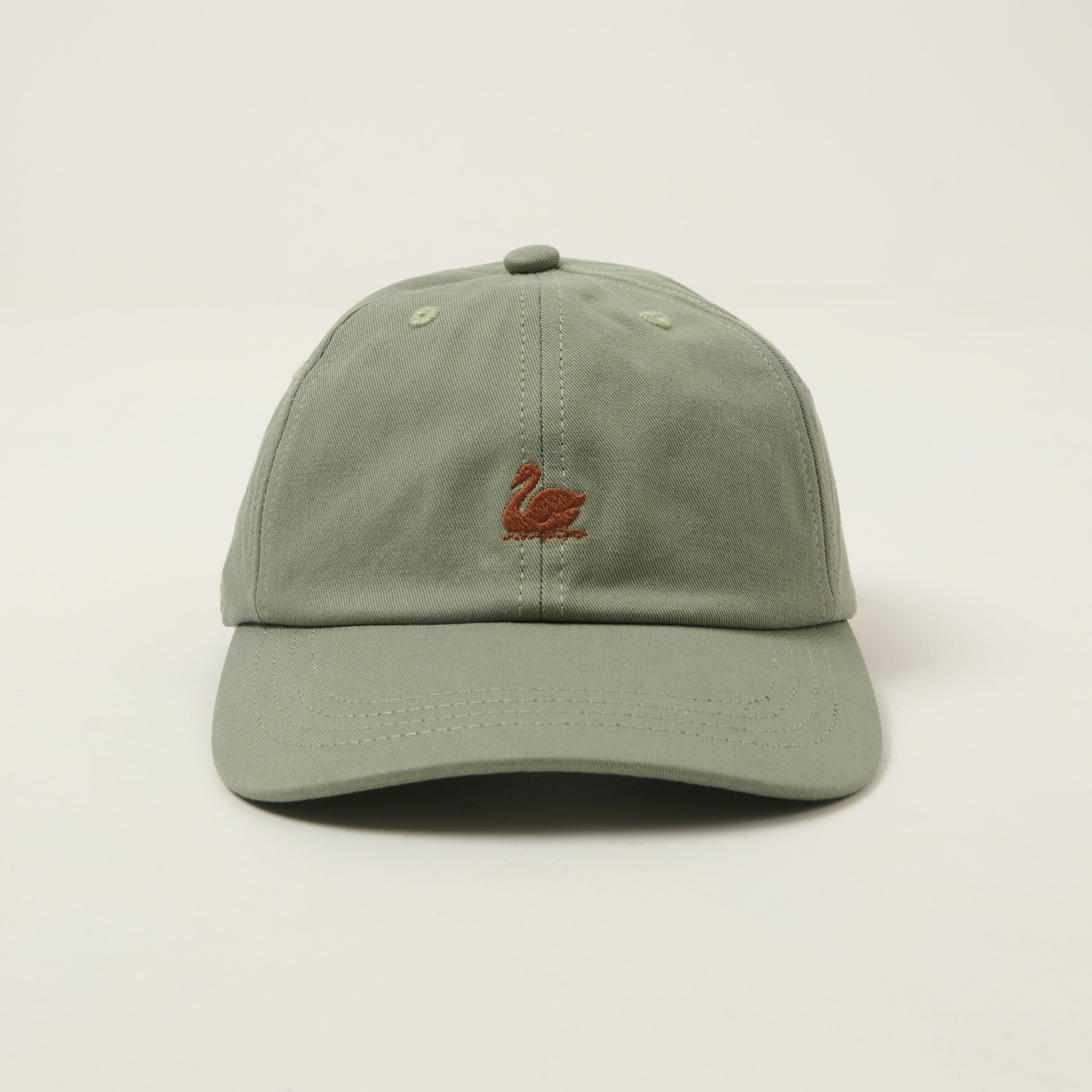 Merz b. Schwanen 'Good Basics' Swan Logo Cap - Light Army