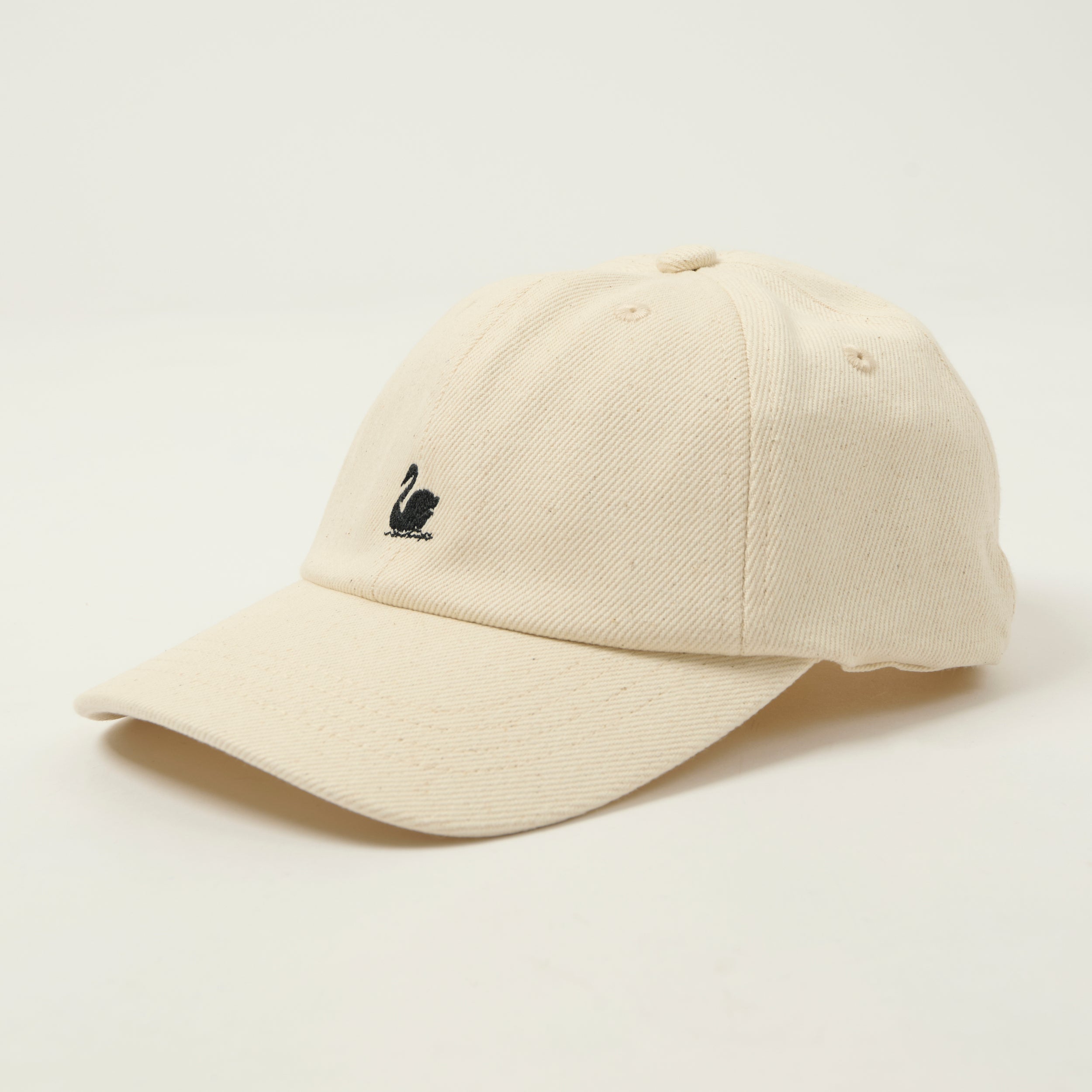 Merz b. Schwanen 'Good Basics' Swan Logo Cotton Twill Cap - Nature