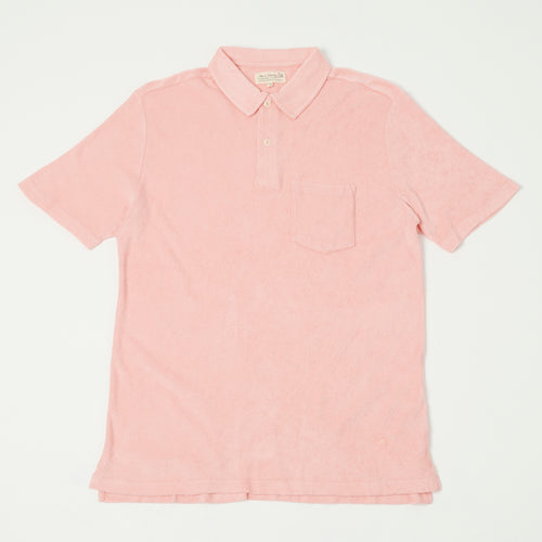 Merz b. Schwanen 'Good Basics' Plant Based Terry Polo Shirt - Peach