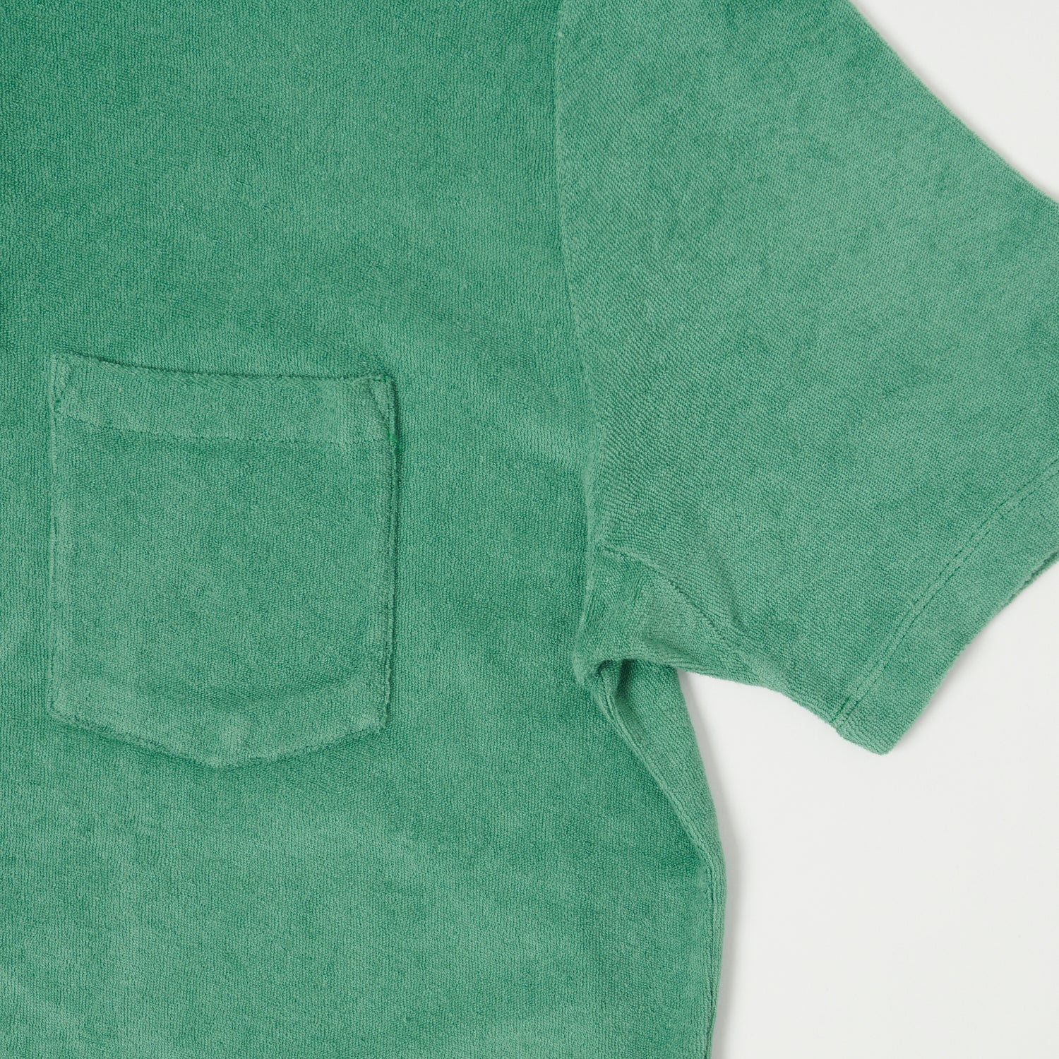 Merz b. Schwanen 'Good Basics' Plant Based Terry Polo Shirt - Grass