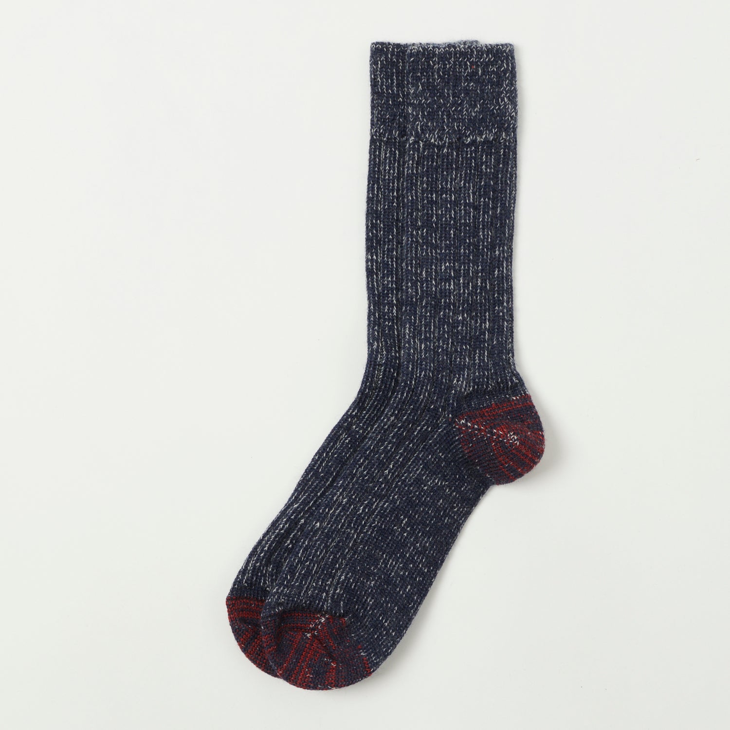 Merz b. Schwanen W72 Merino Wool Sock - Ink Blue/Nature