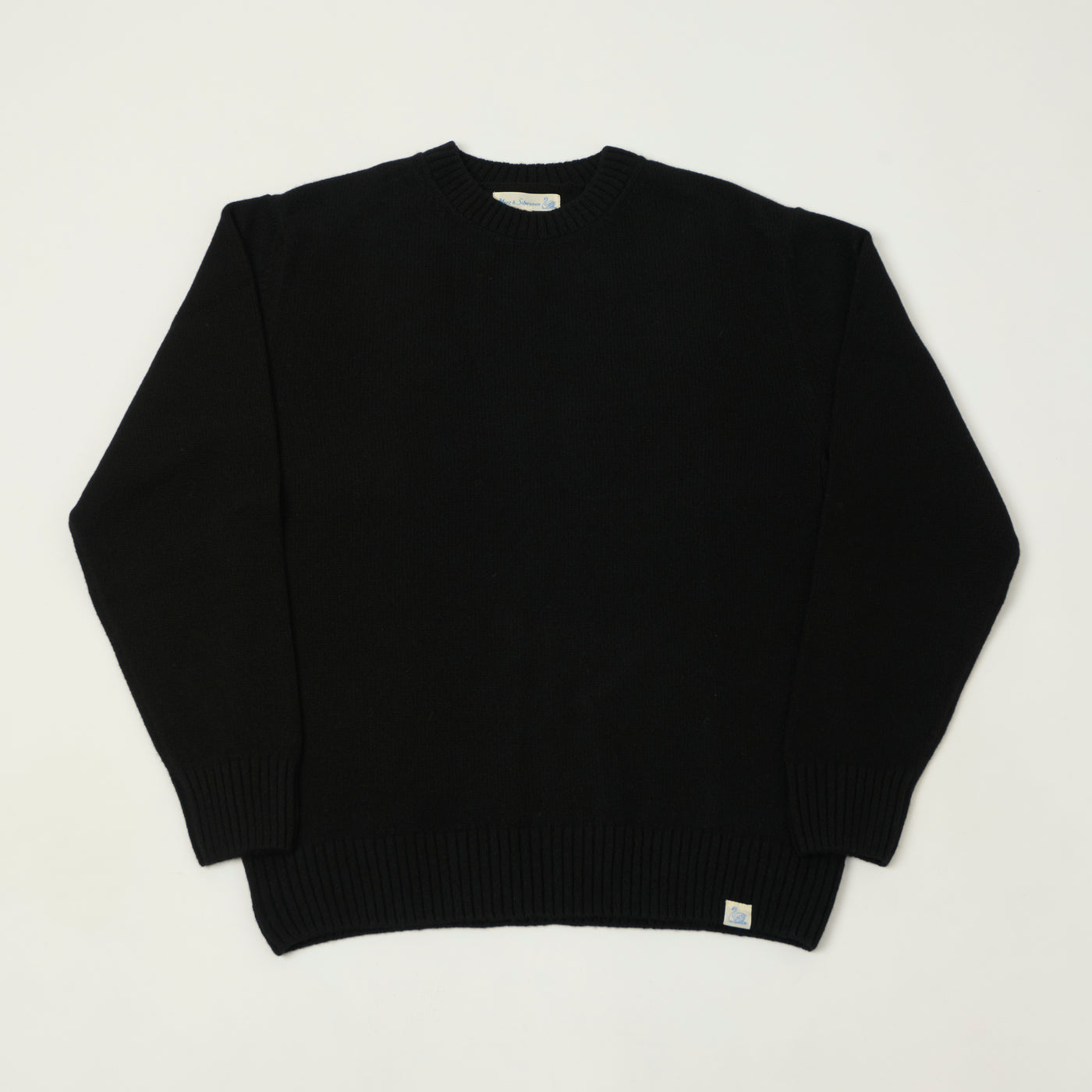 Merz b. Schwanen 'Good Basics' Wool Cashmere Knit Pullover - Deep Black