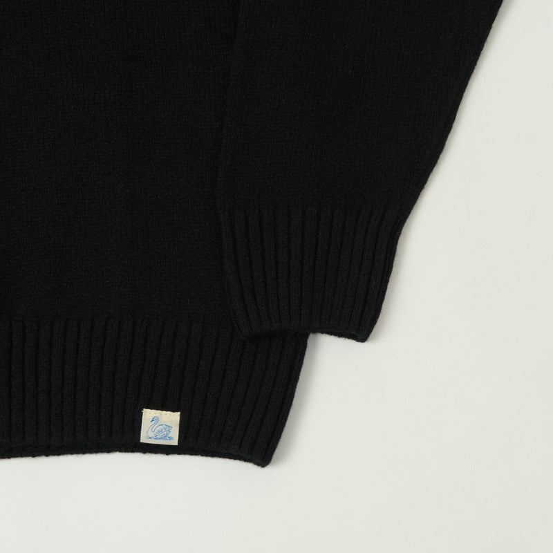 Merz b. Schwanen 'Good Basics' Cashmere Knit Pullover - Deep Black