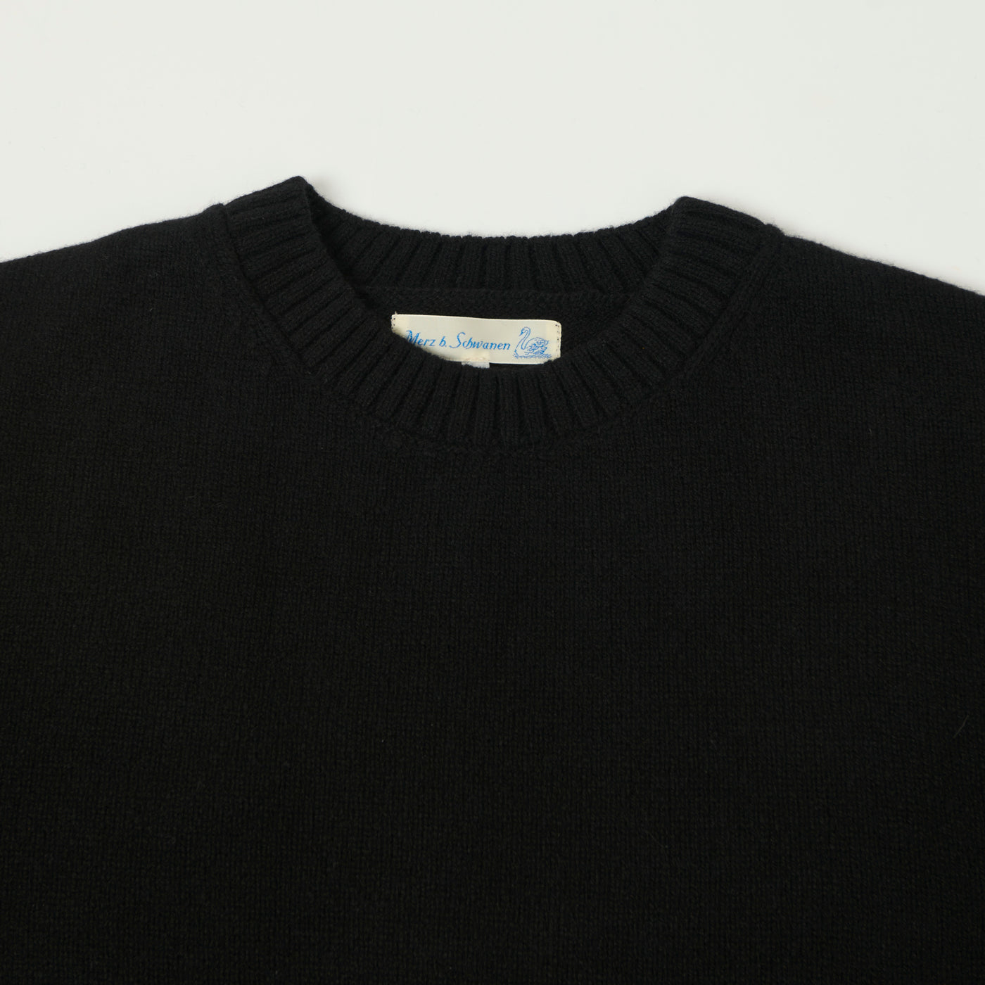 Merz b. Schwanen 'Good Basics' Wool Cashmere Knit Pullover - Deep Black
