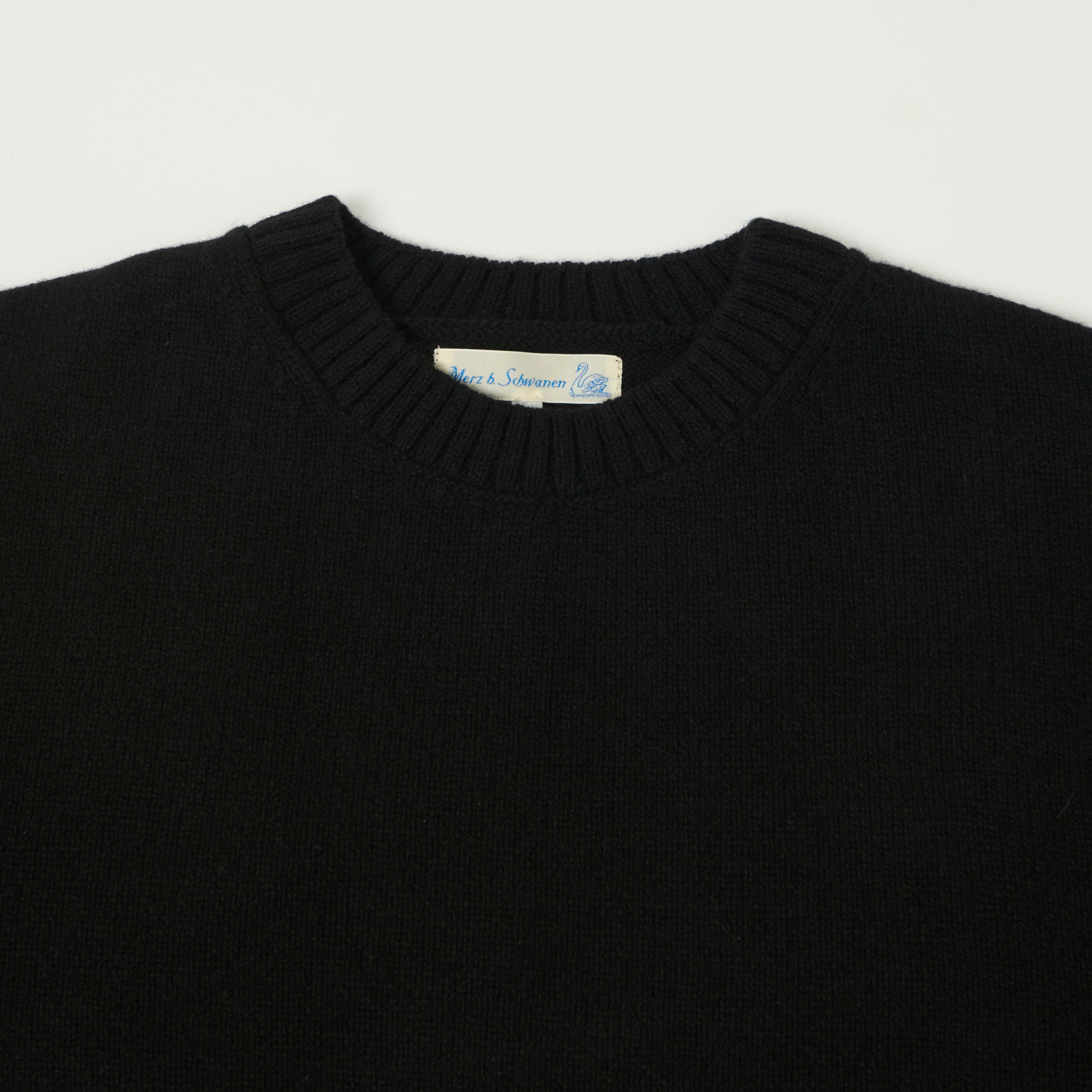 Merz b. Schwanen 'Good Basics' Cashmere Knit Pullover - Deep Black