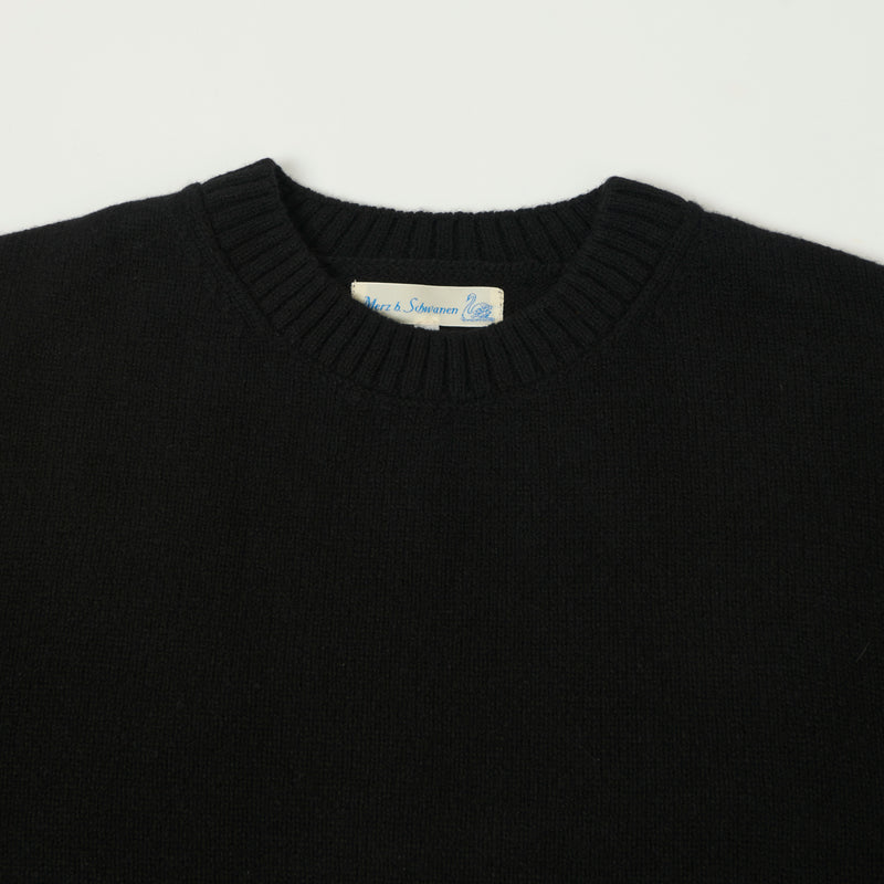 Merz b. Schwanen 'Good Basics' Cashmere Knit Pullover - Deep Black