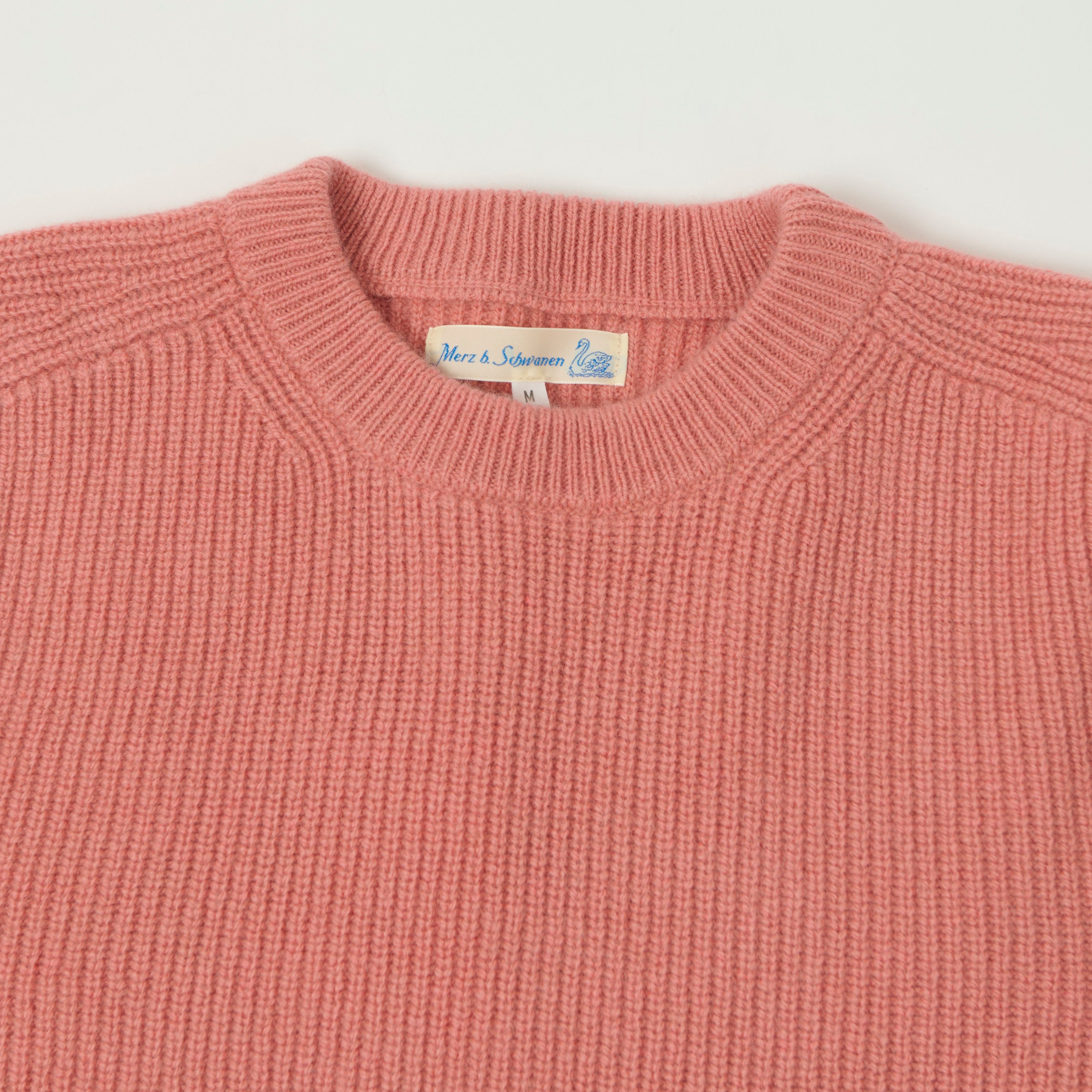 Merz b. Schwanen 'Good Basics' Wool Cashmere Ribbed Knit Pullover