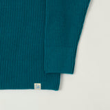 Merz b. Schwanen 'Good Basics' Wool Cashmere Ribbed Knit Pullover - Carbon Blue