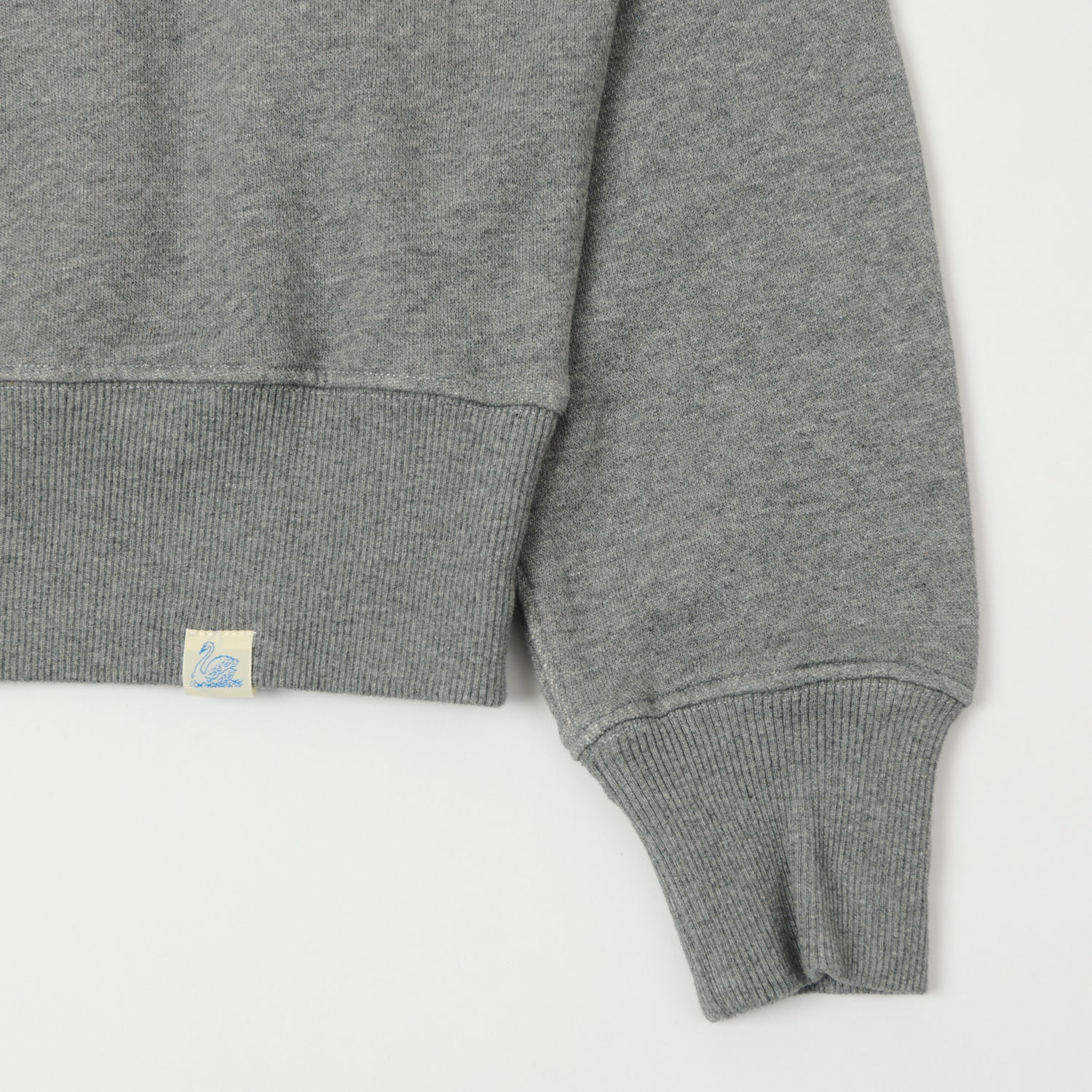Merz b. Schwanen 'Good Basics' Quarter Zip Sweatshirt - Grey Melange