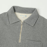 Merz b. Schwanen ZIPC01 Collar Sweatshirt - Grey Melange