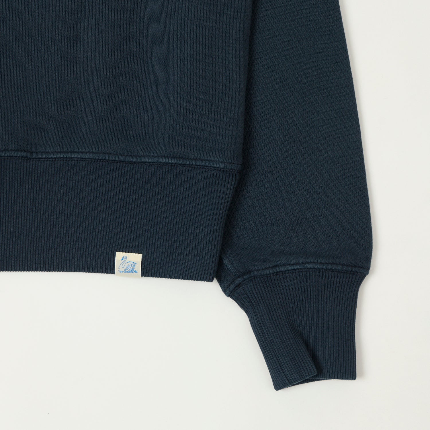 Merz b. Schwanen 'Good Basics' Quarter Zip Sweatshirt - Denim Blue
