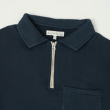 Merz b. Schwanen ZIPC01 Collar Sweatshirt - Denim Blue