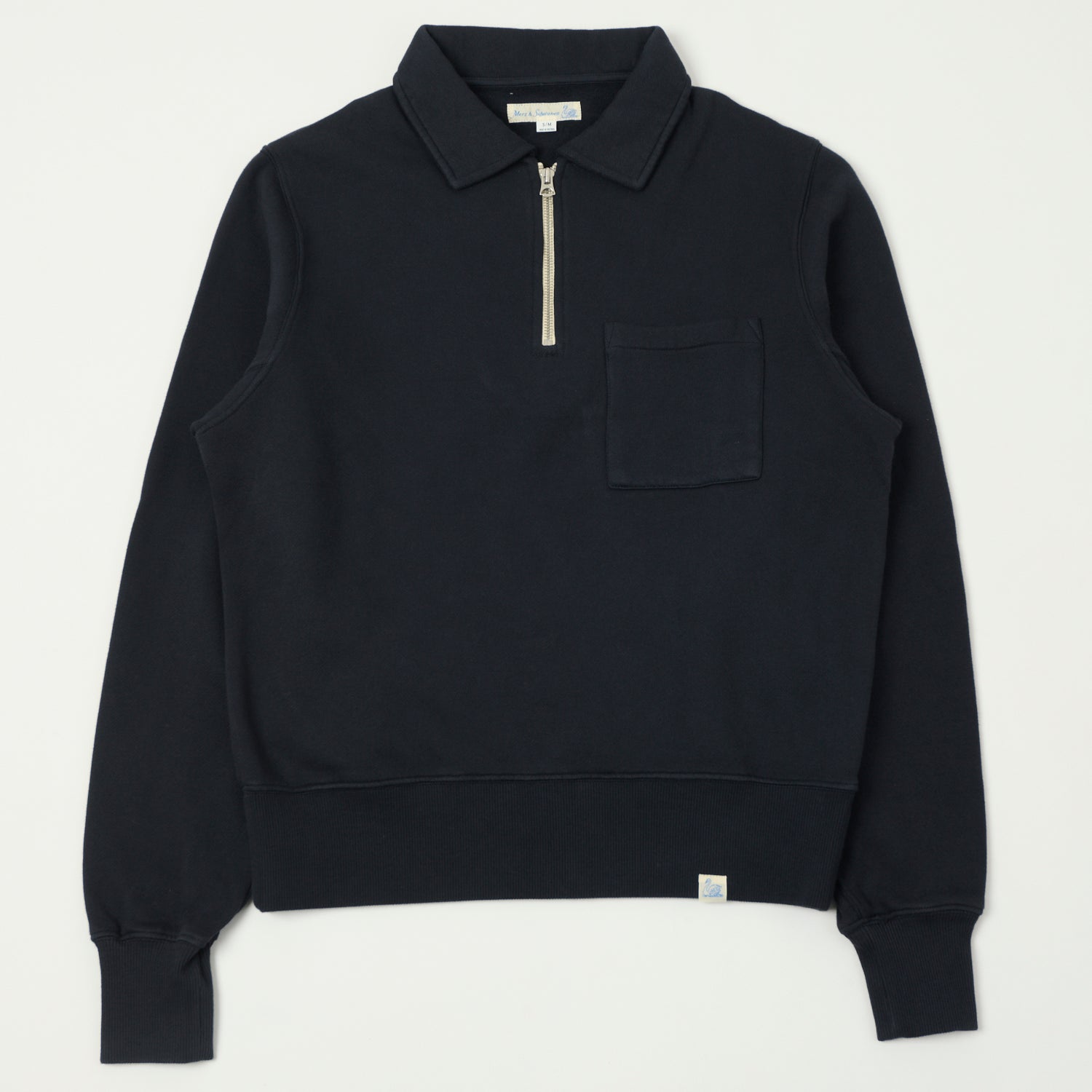 Merz b. Schwanen 'Good Basics' Quarter Zip Sweatshirt - Charcoal