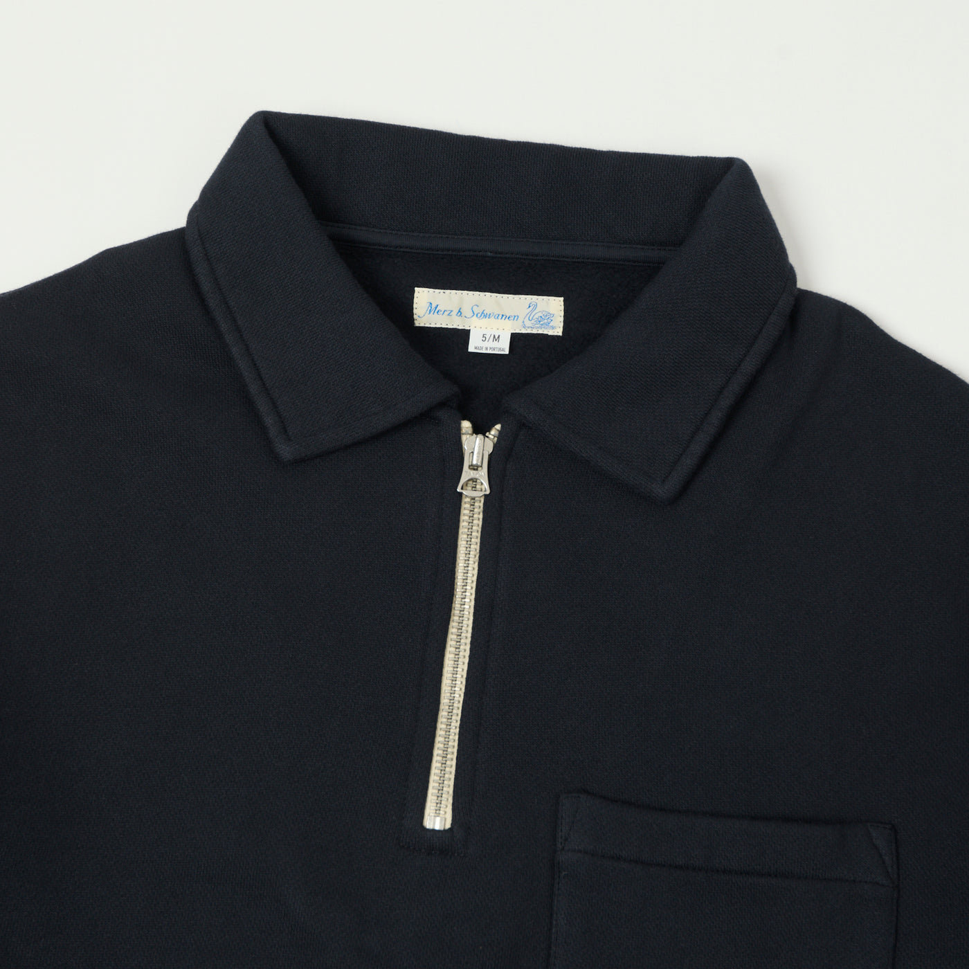 Merz b. Schwanen 'Good Basics' Quarter Zip Sweatshirt - Charcoal