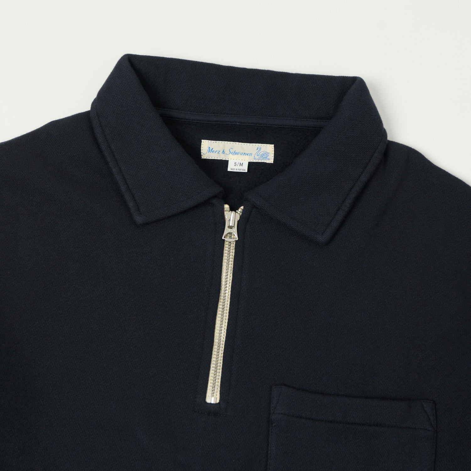 Merz b. Schwanen 'Good Basics' Quarter Zip Sweatshirt - Charcoal