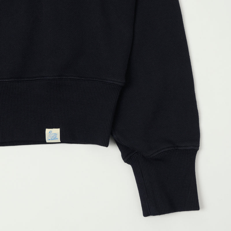 Merz b. Schwanen ZIPC01 Collar Sweatshirt - Navy