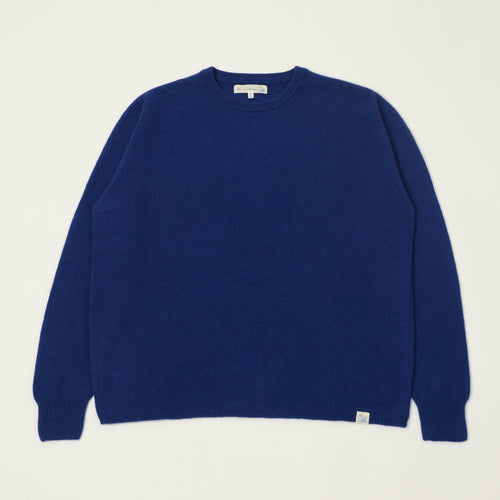 Merz b. Schwanen Lightweight Wool-Silk-Cashmere Sweater - Cornflower Blue