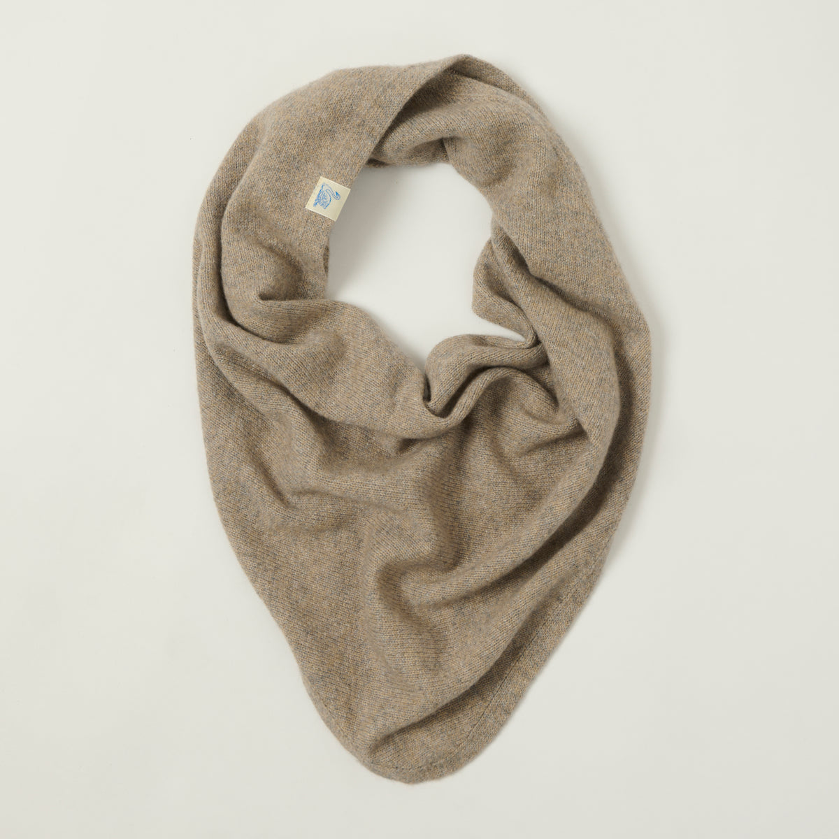 Merz b. Schwanen Merino/Cashmere/Silk Small Triangle Scarf - Faded Grain