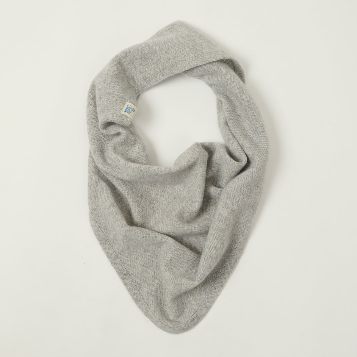 Merz b. Schwanen Merino/Cashmere/Silk Small Triangle Scarf - Grey Melange