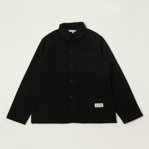 Merz b. Schwanen Relaxed Fit Wool Unisex Jacket - Deep Black