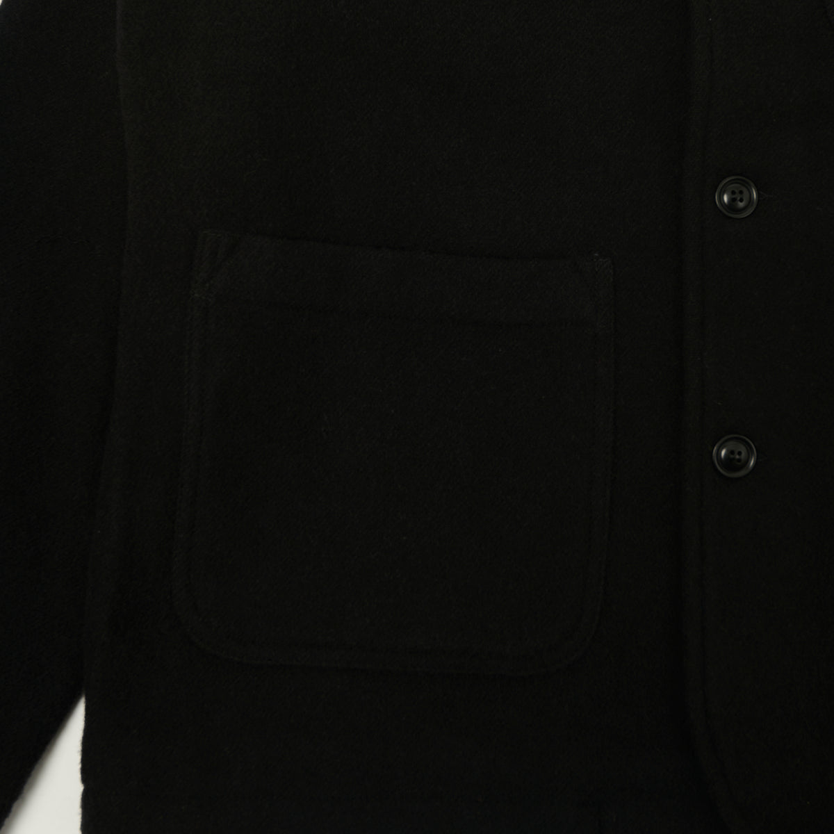 Merz b. Schwanen Relaxed Fit Wool Unisex Jacket - Deep Black