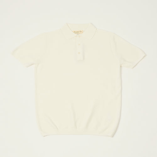 Merz b. Schwanen 'Good Basics' Plant Based Pique Polo Shirt - White