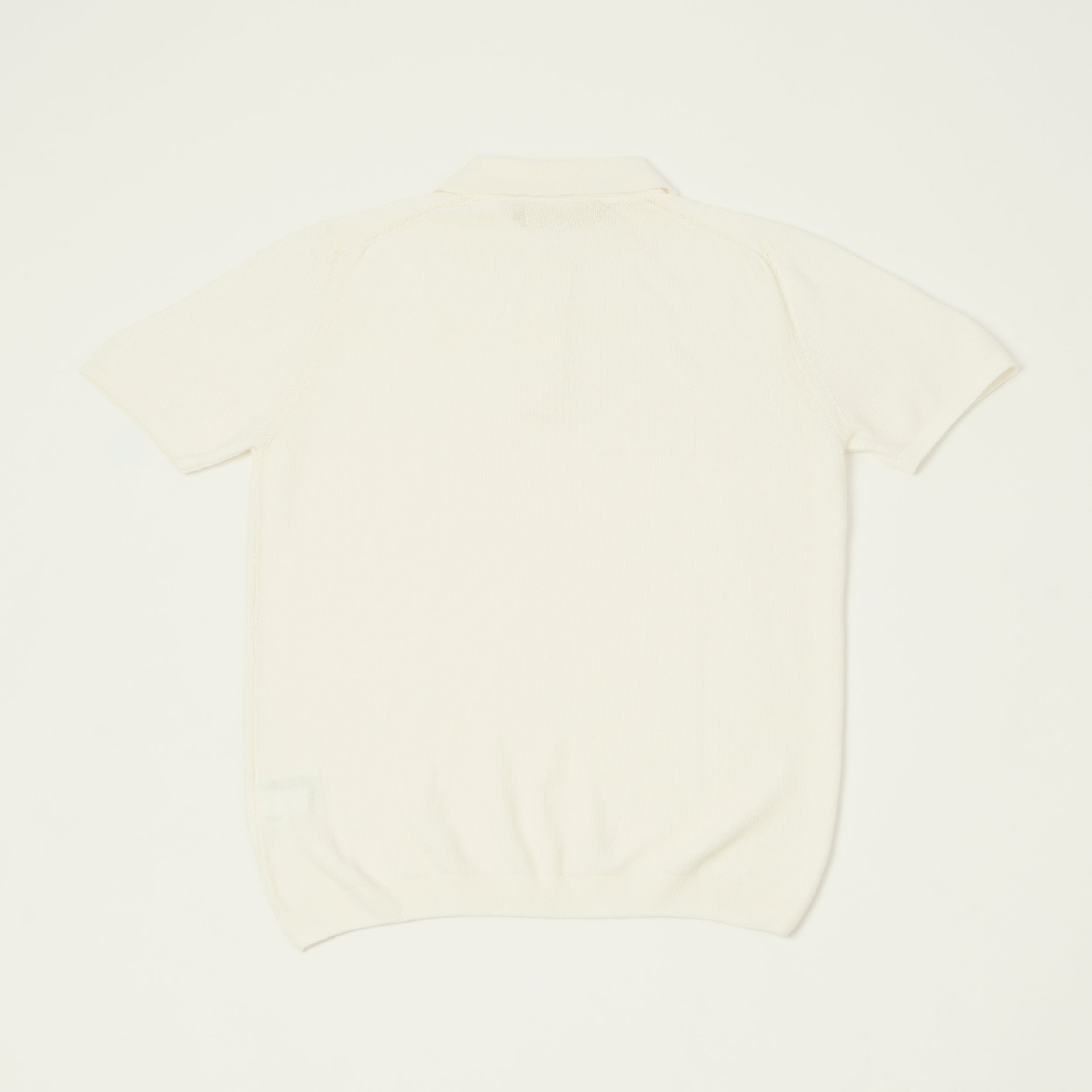 Merz b. Schwanen 'Good Basics' Plant Based Pique Polo Shirt - White