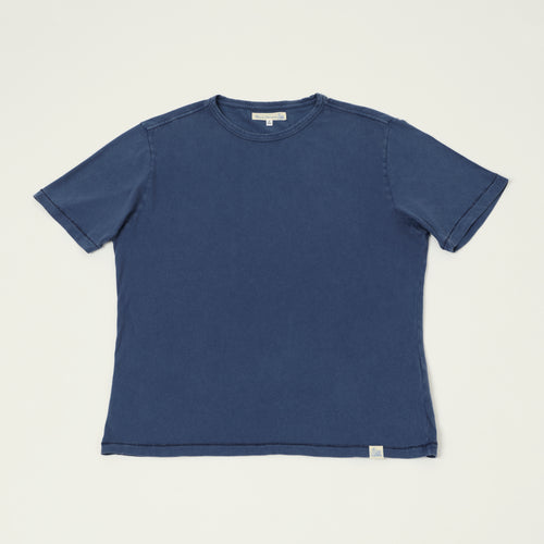 Merz b. Schwanen 'Good Basics' Pima Cotton T-Shirt - Mid Wash Indigo