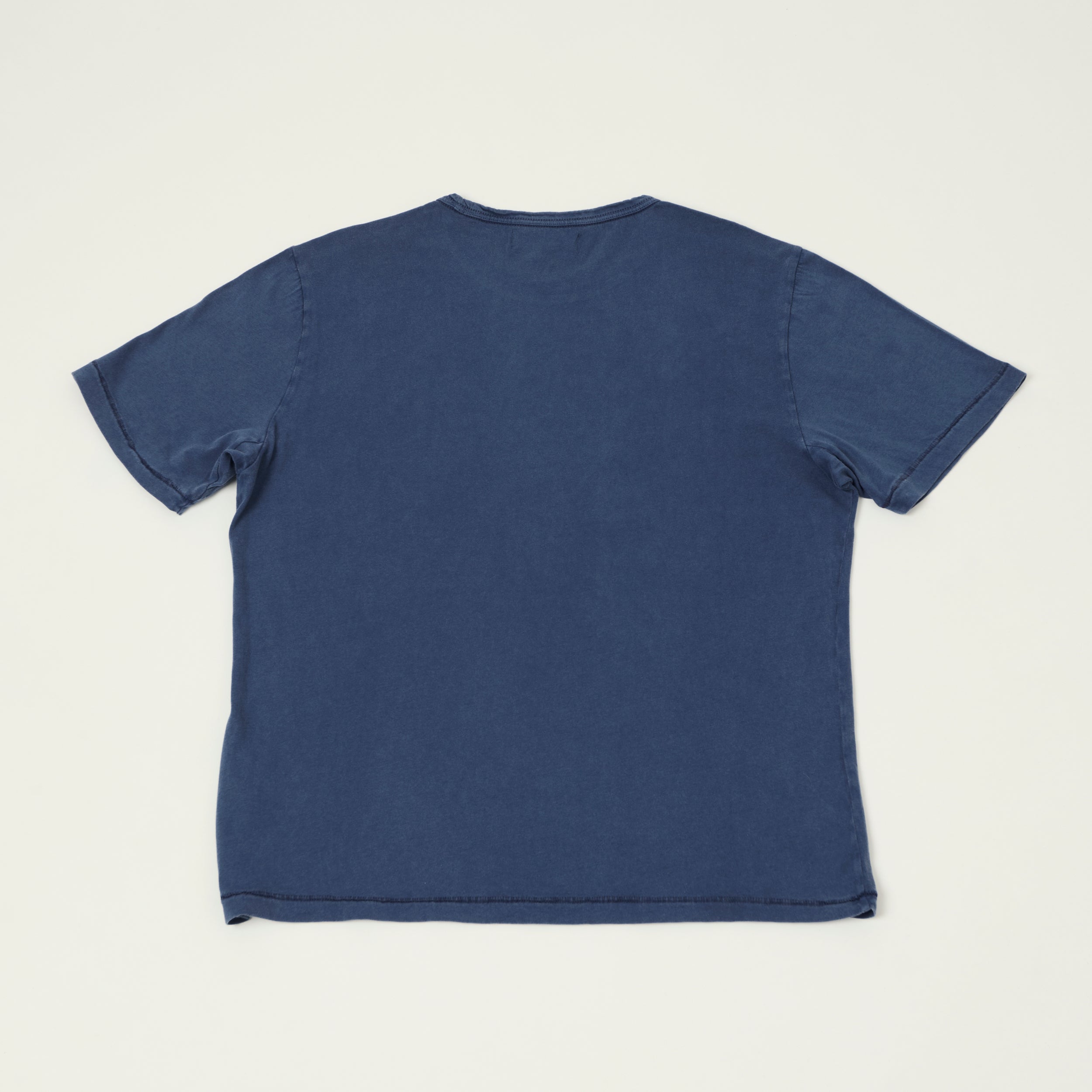 Merz b. Schwanen 'Good Basics' Pima Cotton T-Shirt - Mid Wash Indigo