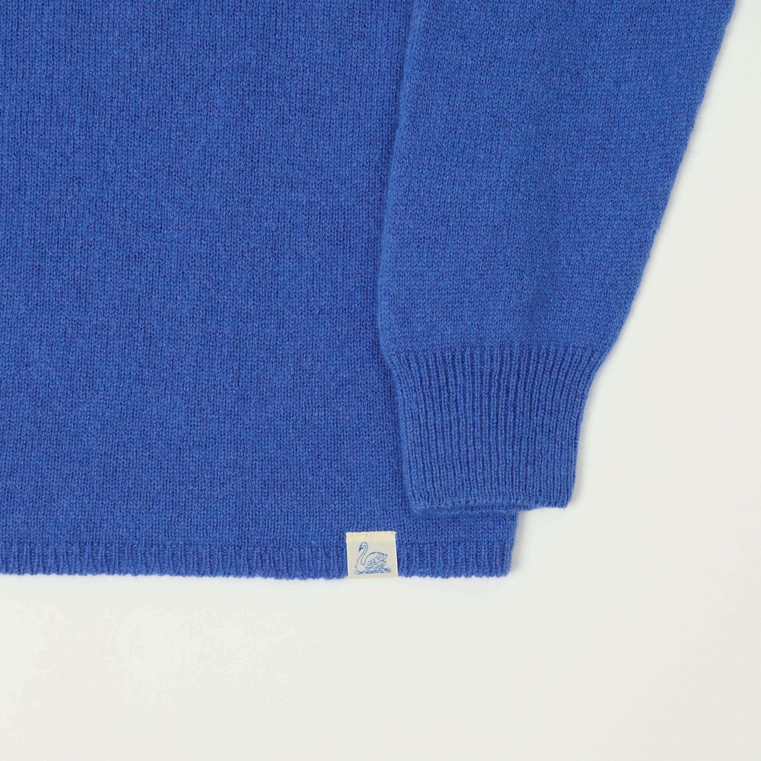 Merz b. Schwanen 'Good Basics' Lightweight Wool-Silk-Cashmere Sweater - Washed Blue
