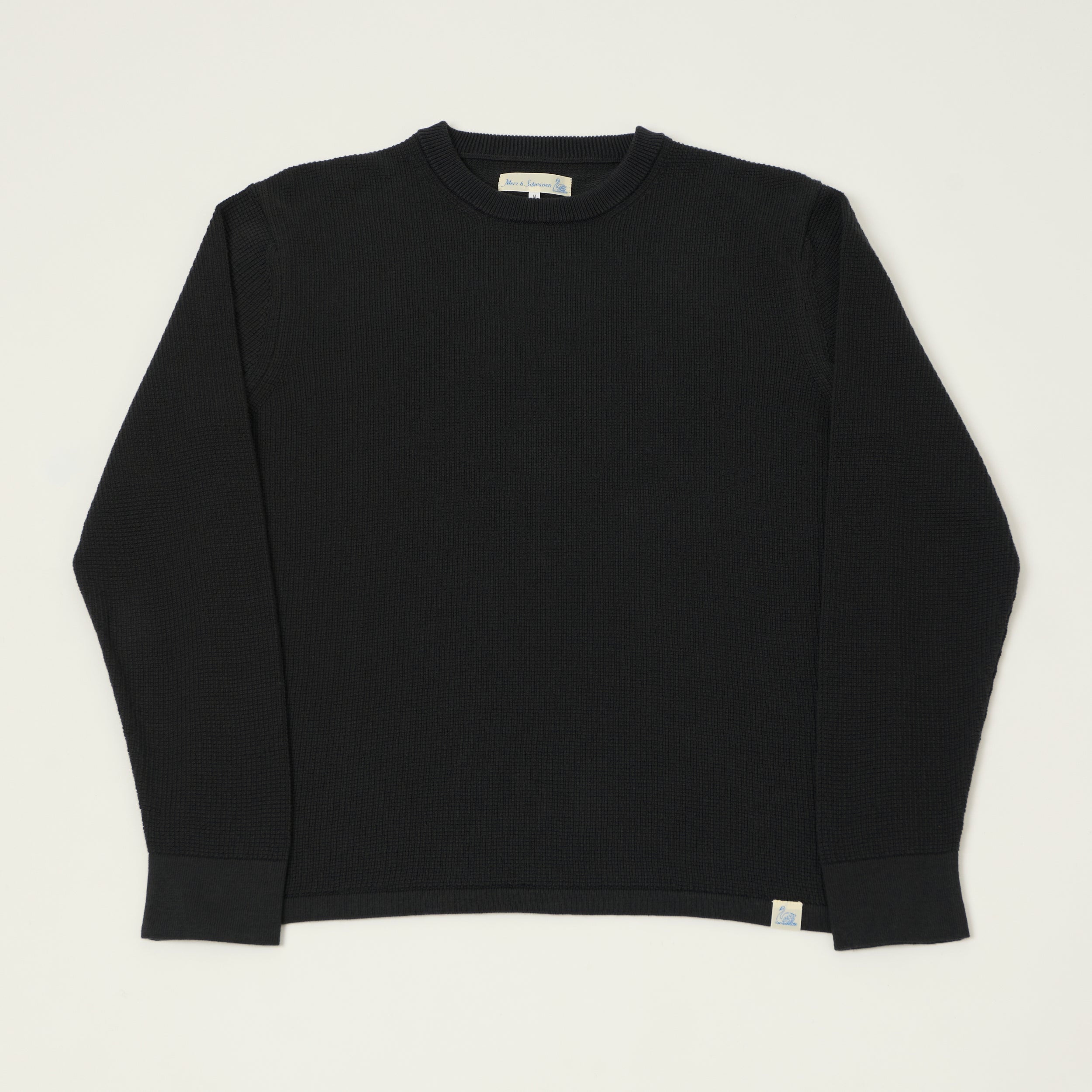 Merz B. Schwanen クラシッククルーニット size5/M MERZB_SCHWANEN_WAFFLEKNITSWEAT