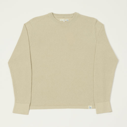 Merz b. Schwanen 'Good Basics' Lightweight Waffle Knit Sweater - Sand