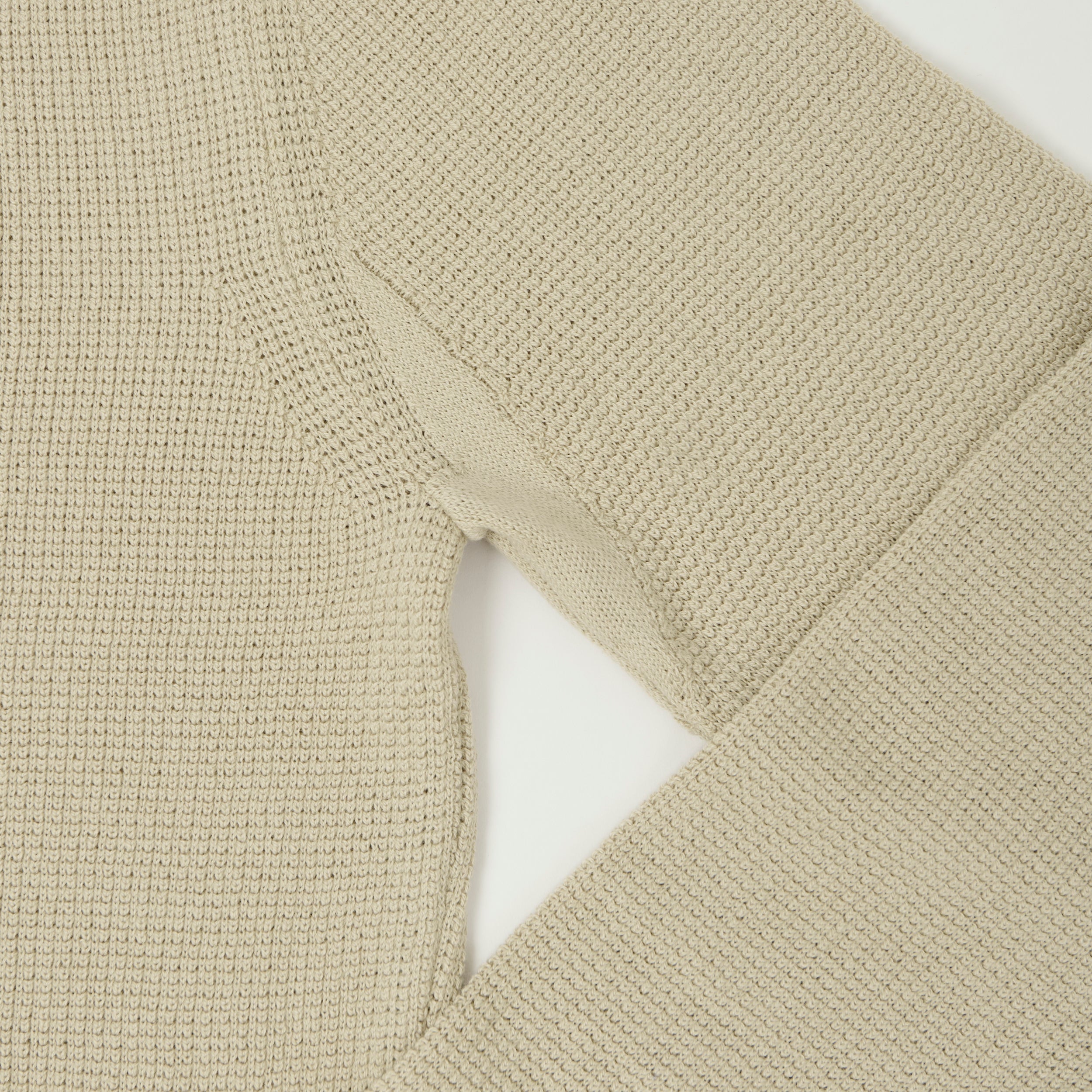 Merz b. Schwanen 'Good Basics' Lightweight Waffle Knit Sweater - Sand