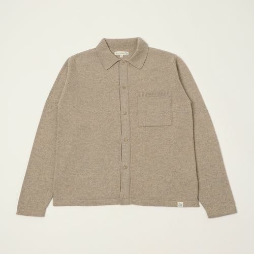 Merz b. Schwanen Merino Wool-Cashmere-Silk Long Sleeve Shirt - Faded Grain