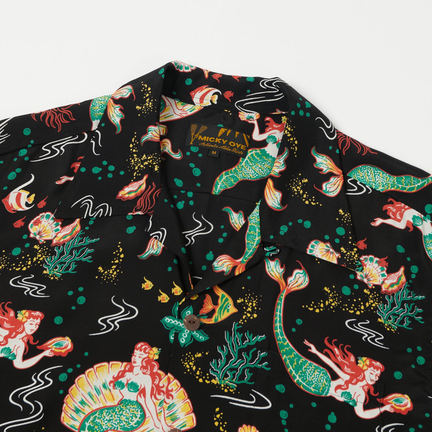 Micky Oye 'Mermaids' Aloha Shirt - Black