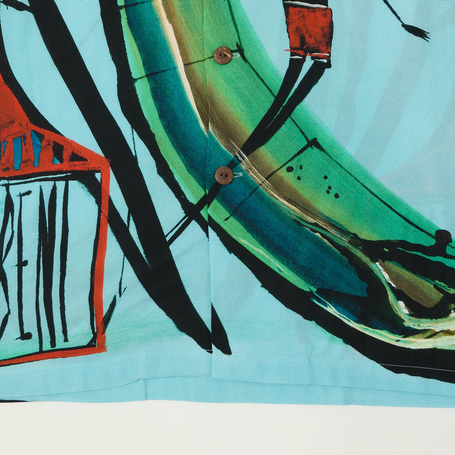 Micky Oye X Brian Bent Aloha Shirt - Sky Blue