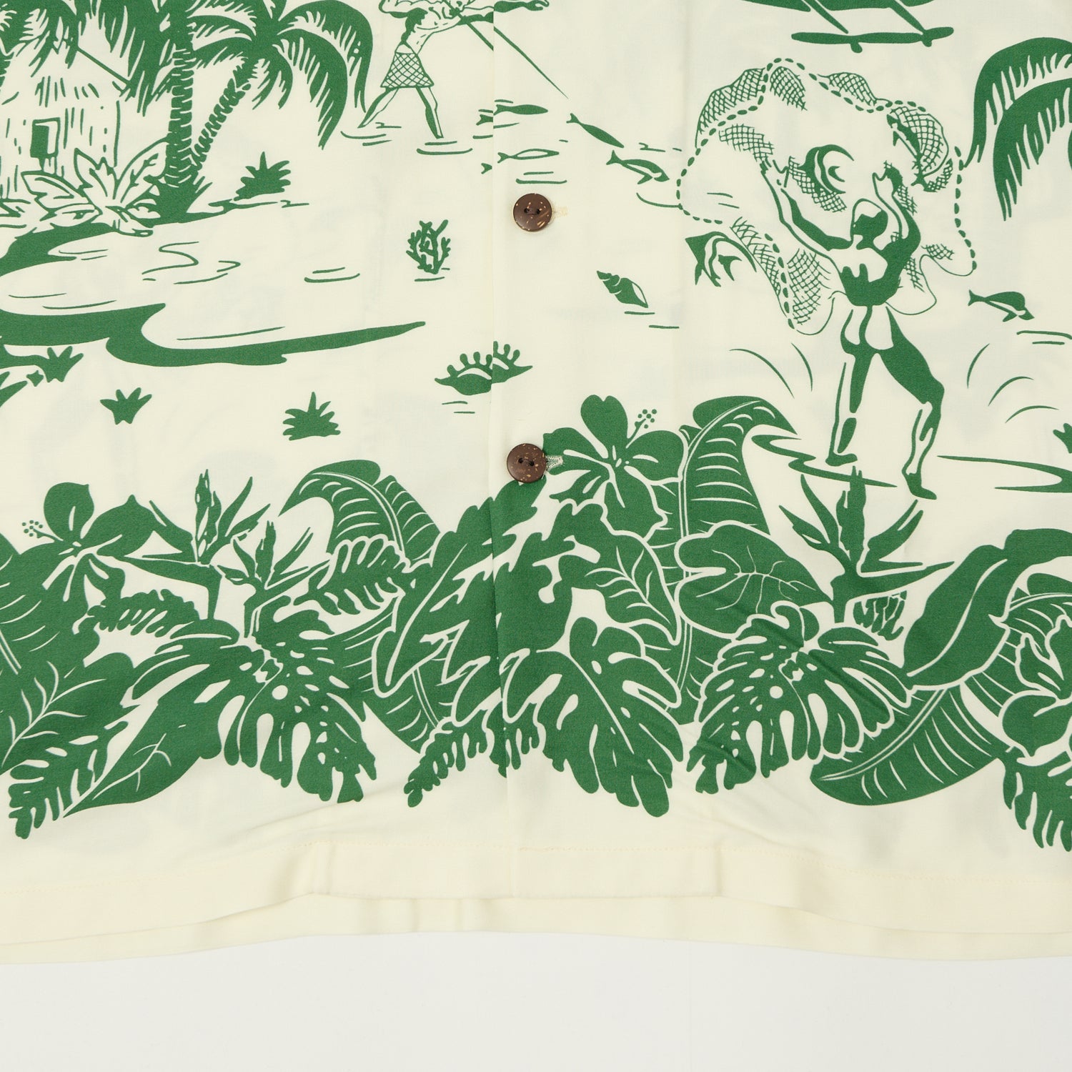 Micky Oye 'Kalalau' Aloha Shirt - Cream