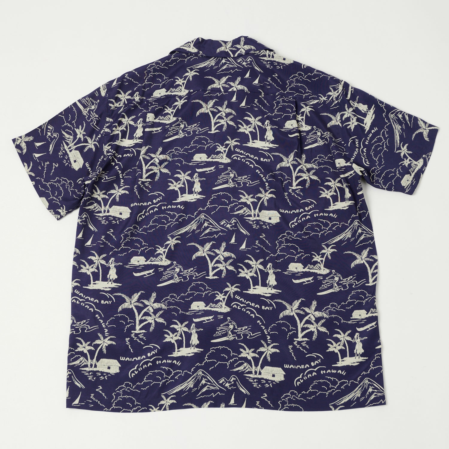 Micky Oye 'Waimea Bay' Aloha Shirt - Blue